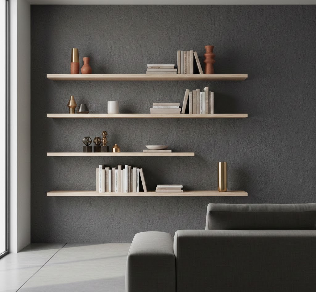 Modern floating shelf system