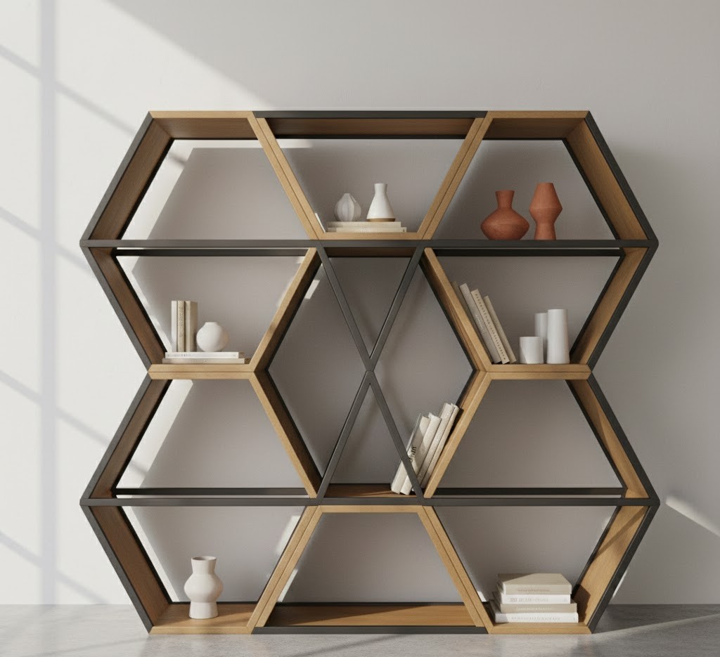 Geometric shelving design