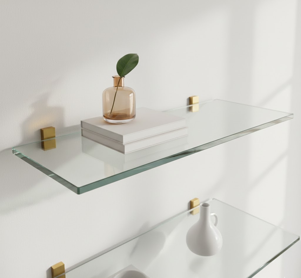 Tempered glass shelf